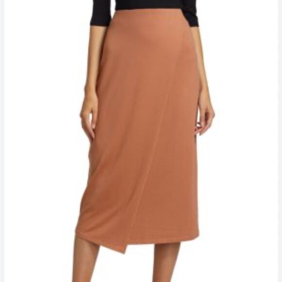 NWT VINCE Stretch Cotton Overlap Skirt Size Small - Picture 10 of 11